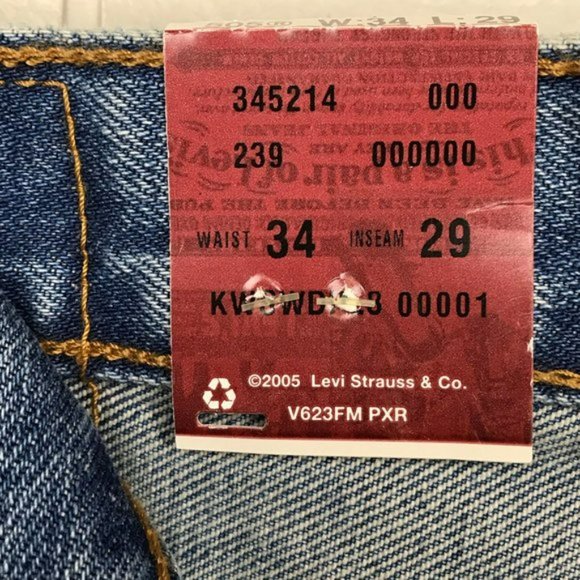Levi's 505 Regular Fit Jeans Y2K Boyfriend High Waist Mom Jeans (2005) Unisex - Picture 11 of 14